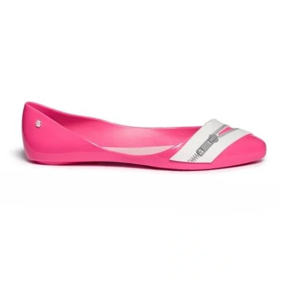 Melissa Shoes Melissa X Karl Lagerfeld Pink Jelly Zipper
